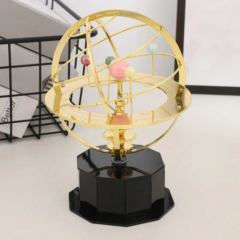 Grand Orrery Model of The Solar System Metal Mechanical Solar System Model Decoration for Astronomy Collect Gifts Office Decor