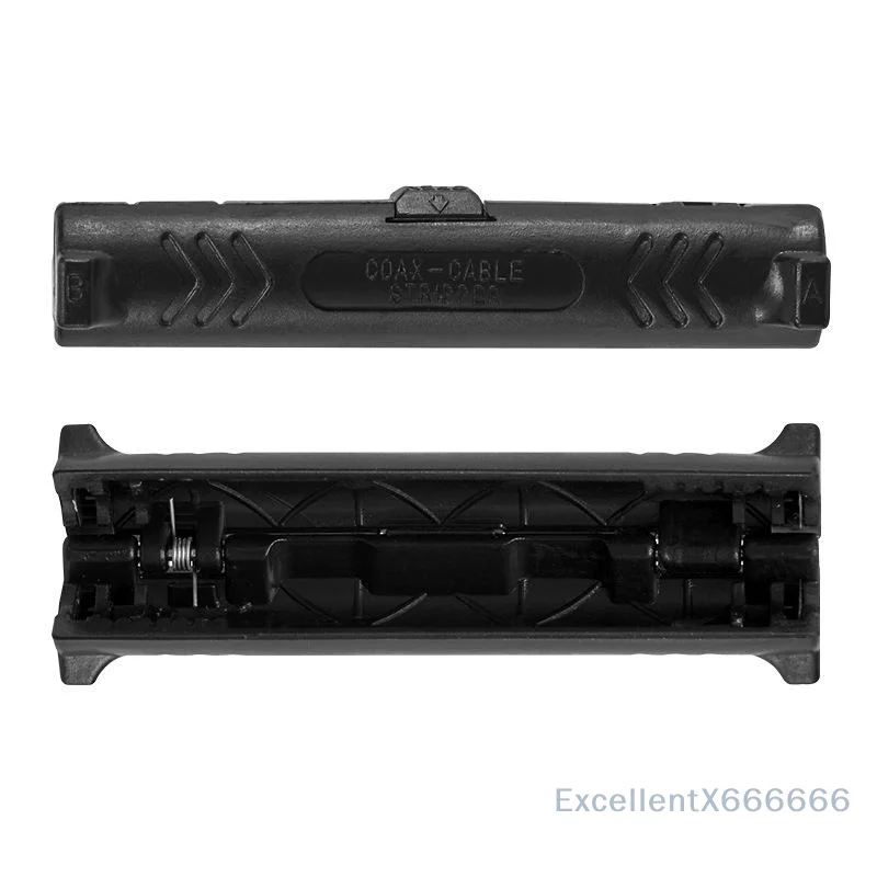 Precision Coaxial Cable Wire Stripper Pen; Rotary Coax Cut and Strip Tool with Round Grip Spring Lever