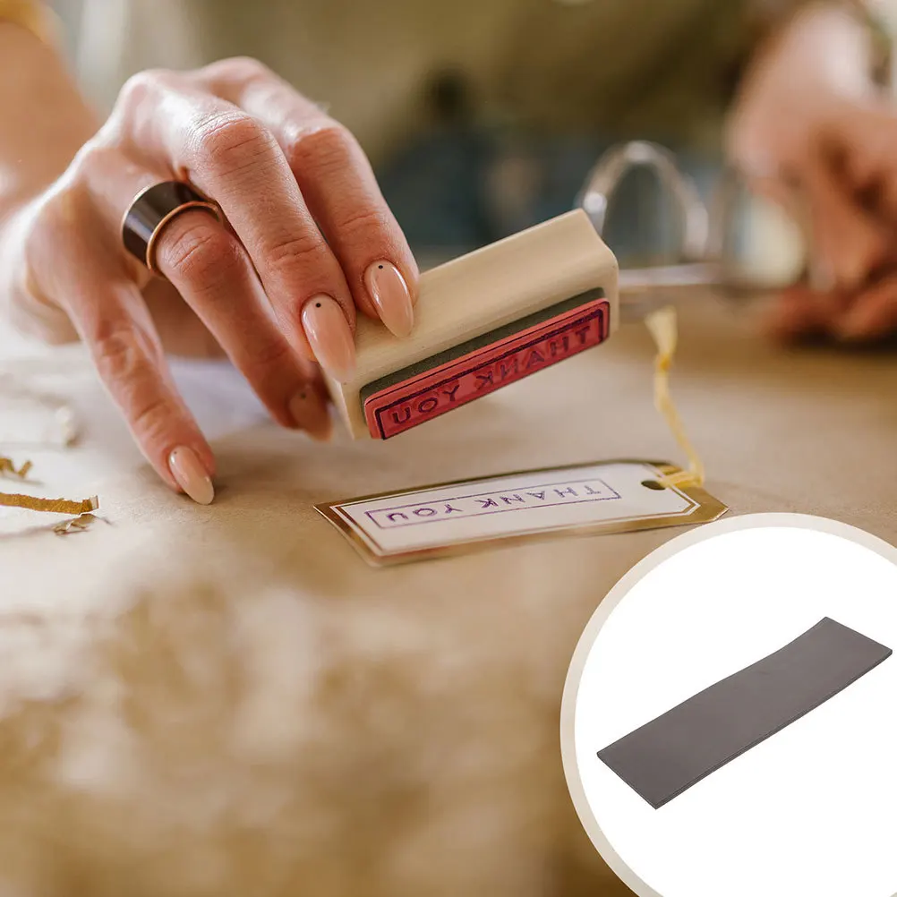 المطاط ختم ورقة مستطيلة المطاط ختم الوسادة لينة قابل للغسل منصات الحبر DIY بها بنفسك صياغة بصمة النسيج ختم المشاريع #6