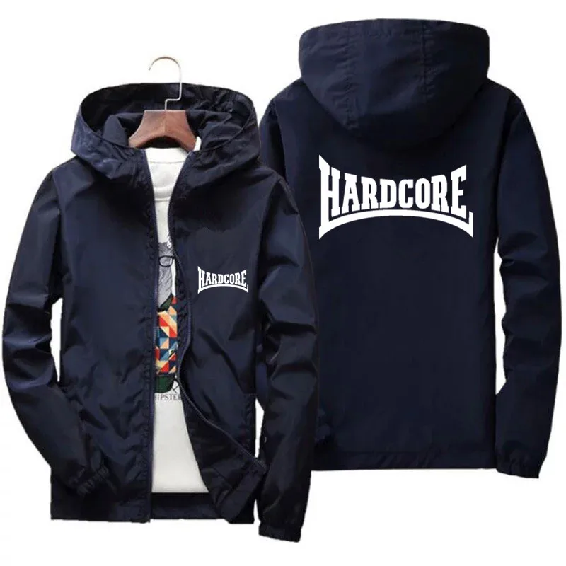 Hardcore Jacket Windbreaker Pilot Coat Men\'s Zipper Bomber Jackets Waterproof Quick Drying Sport Outwear 6XL