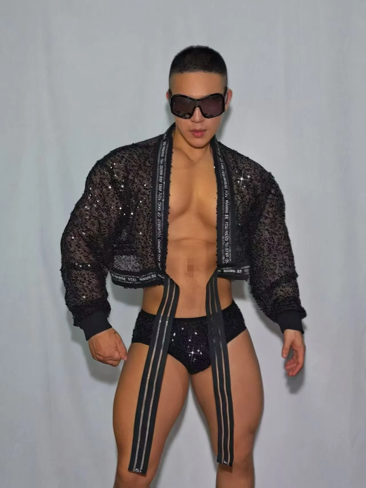 Perspectiva Hiphop lentejuelas Unforms club nocturno Ds disfraces de Gogo masculino fiesta espectáculo escenario danza ropa de actuación