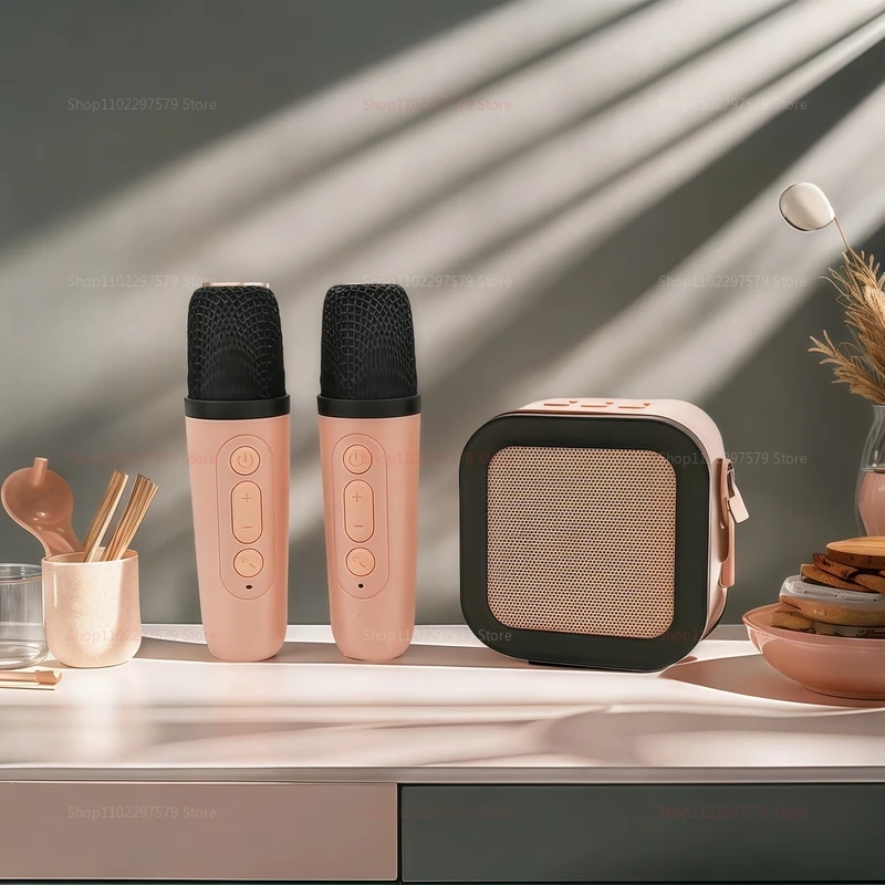 K12 مكبر صوت بلوتوث محمول آلة الكاريوكي اللاسلكية مع ميكروفون للأطفال الصوت المنزلي الكبار الأسرة الغناء والحفلات #3