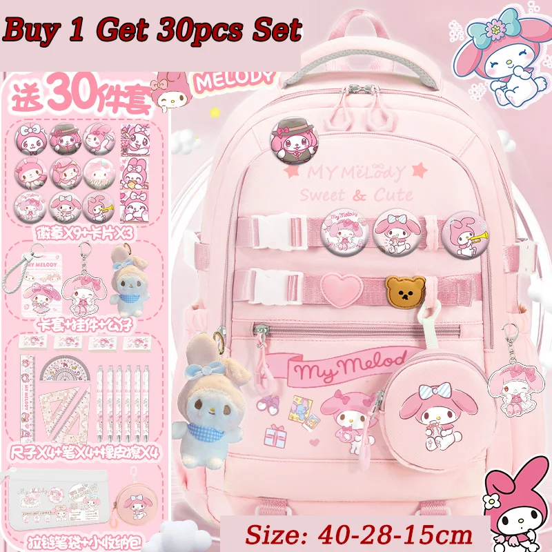 

Sanrio Backpack 2025 New Model Cute Melody Girl Bag Teenager Large Capacity Lightweight Backpack Back to School Backpack