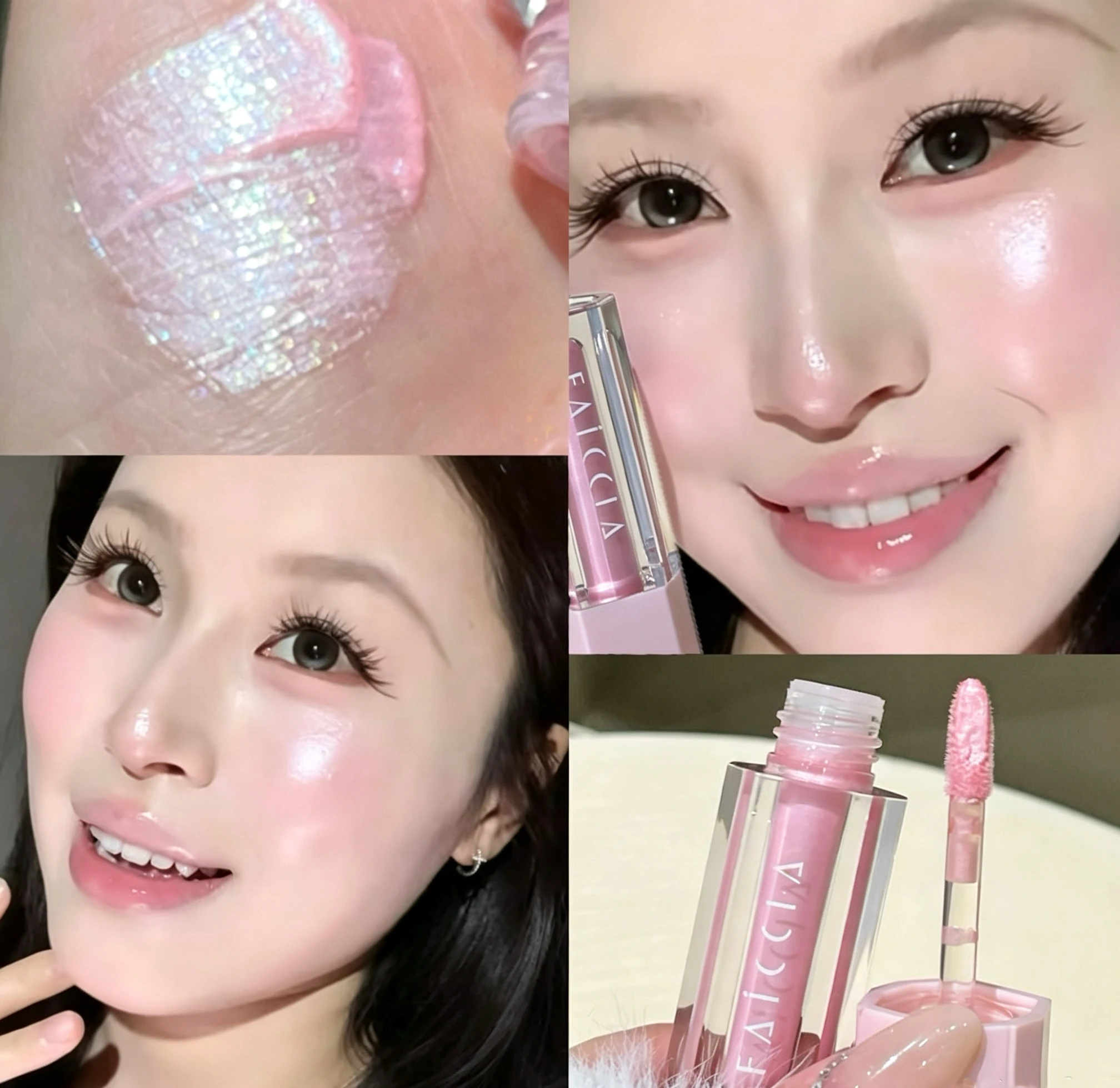 Dewy Satin Liquid Highlighter with Fine Subtle Shimmer, Lightweight Blendable Texture for a Natural, Radiant, and Elegant Facial Glow