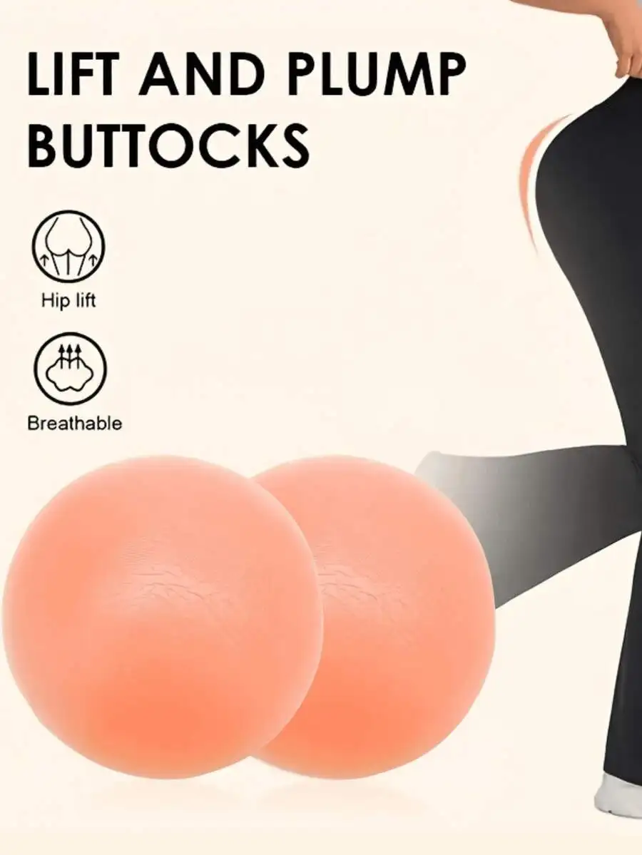

Silicone Butt Enhancement Pads For Women – 2 Or 4 Pieces, Self-Adhesive, Breathable, Nude Tone, Reusable For Fitness, Yoga,