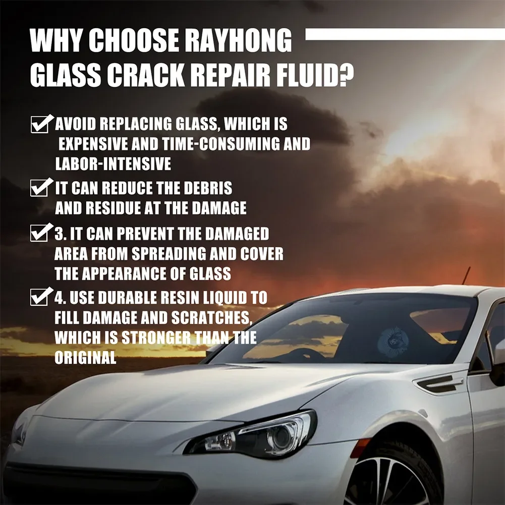 Fix Crack Repair Liquid Windshield Blows Collisions Corrector Kit Resin Glue Upkeep Gap High Recovery Strength