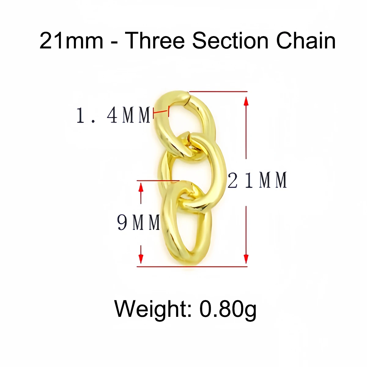 50 Stück 21mm 27mm Metall-Kettenverbinder Halskette Armband Verlängerungskette Anhänger für Schlüsselanhänger DIY Schmuckherstellung Zubehör – Detail 7