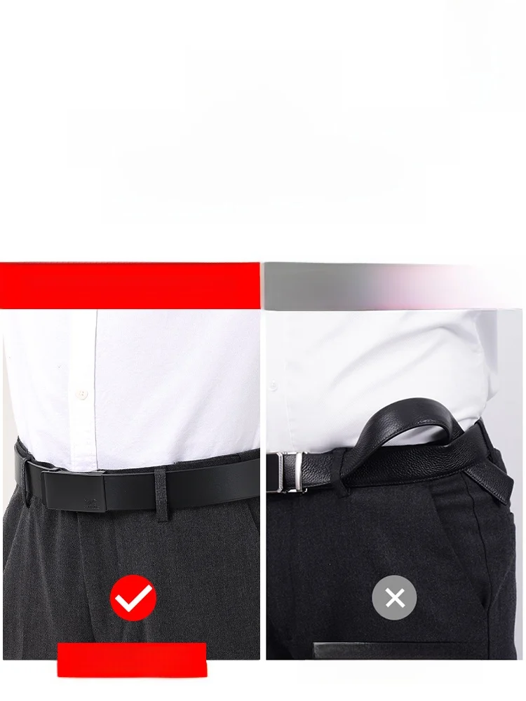 genuine-leather-belt-for-men-automatic-buckle-no-tooth-inner-wear-pure-calfskin-waist-belt-for-young-and-middle-aged