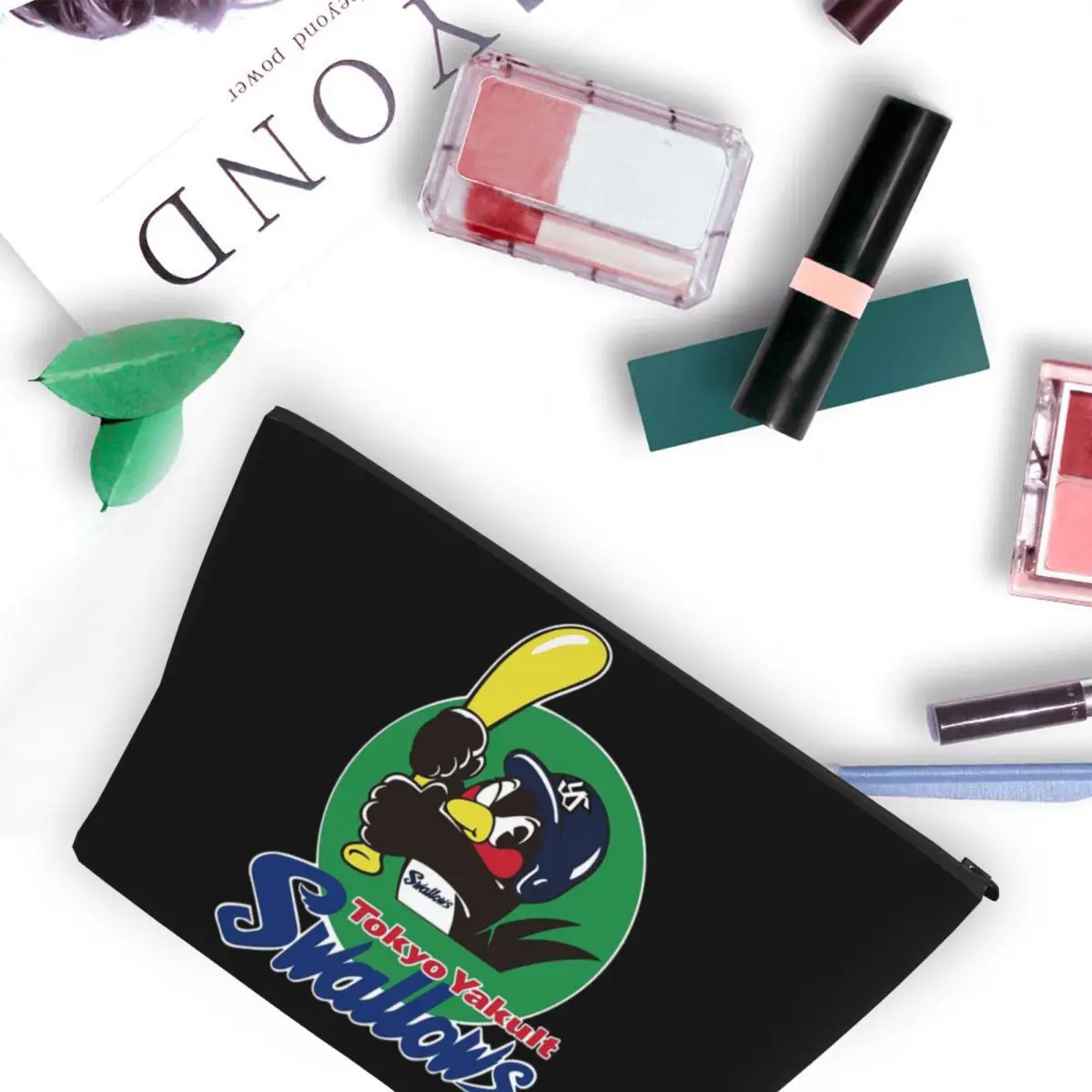 Tokyo Yakult Swallows Bolsa de cosméticos para mujer, bolsa organizadora de maquillaje de viaje, almacenamiento de artículos de tocador, caja de kit Dopp