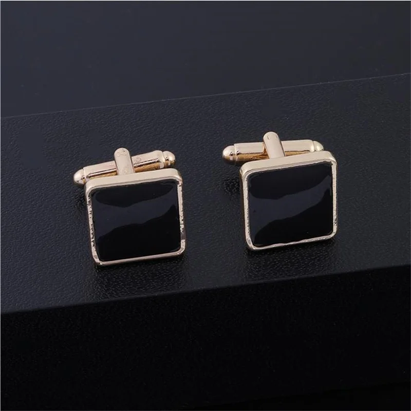 French Geometry Square Cufflinks Fashion Men\'s Business Banquet Suit Shirt Cuffs Buttons Luxury Wedding Cuff Links Gifts 2024