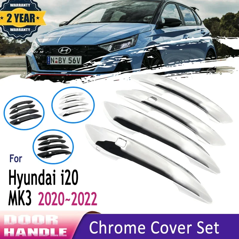 

Luxurious Chrome Door Handle For Hyundai i20 Accessories 2022 i 20 N BC3 BI3 MK3 2020 2021 Exterior Stickers Car Accessories