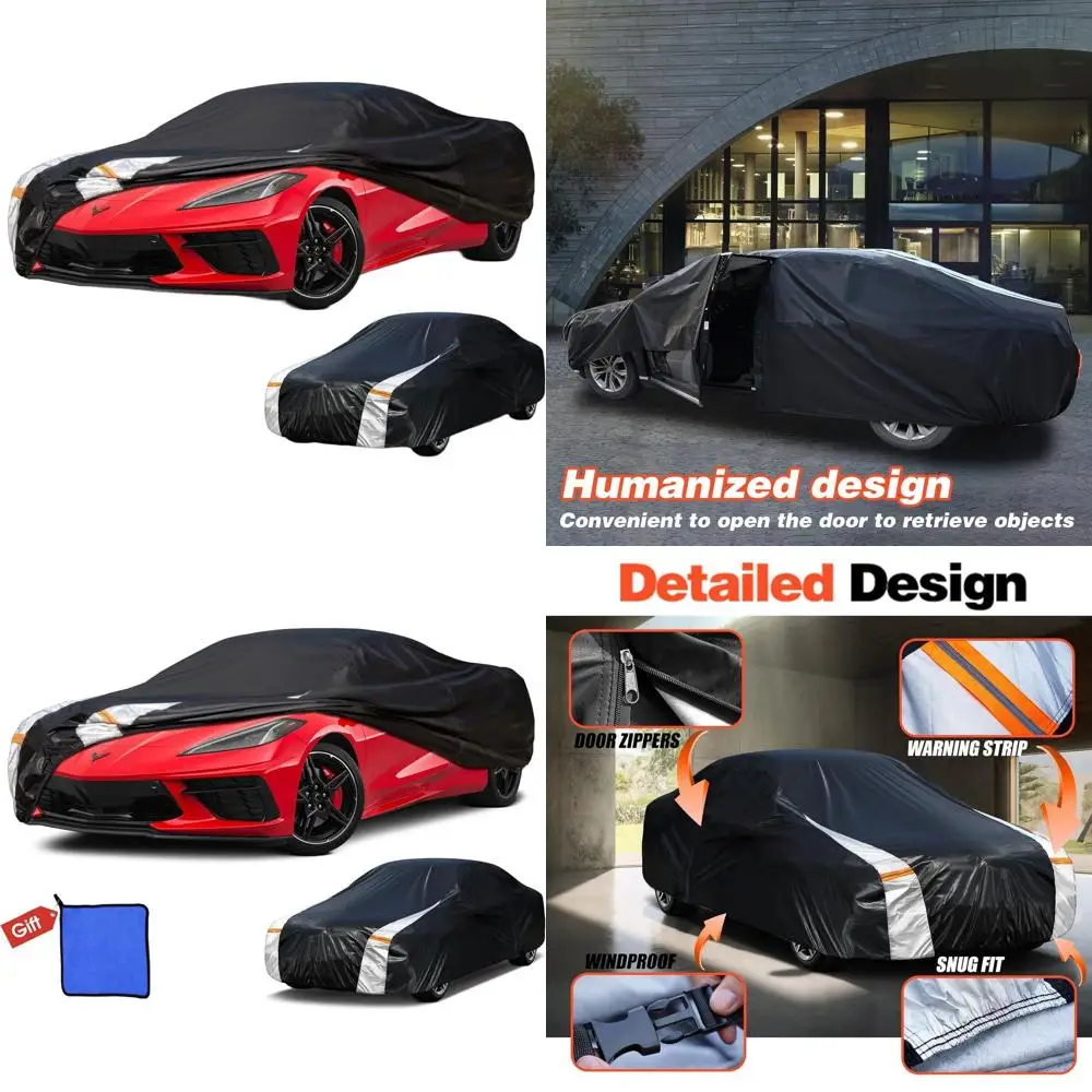 

Custom Fit 100% Waterproof Corvette Cover for All Weather, UV Protection, Includes Towel, Fits 1980-2026 C4-C7 Models