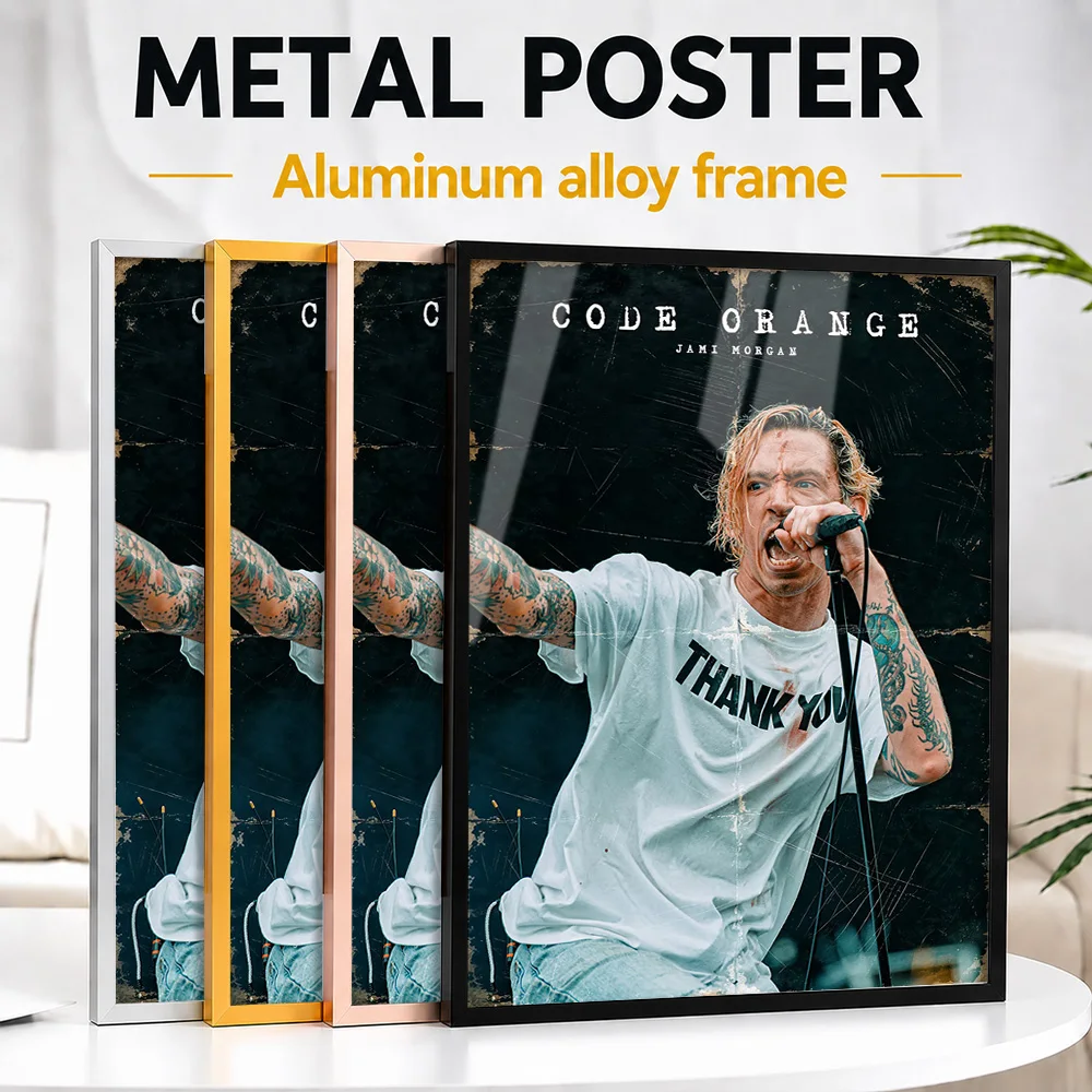 Code Orange Jami Morgan Album Framed Aluminum Metal Poster Personalized Photographic Wall Art For Home Studio And Living Room