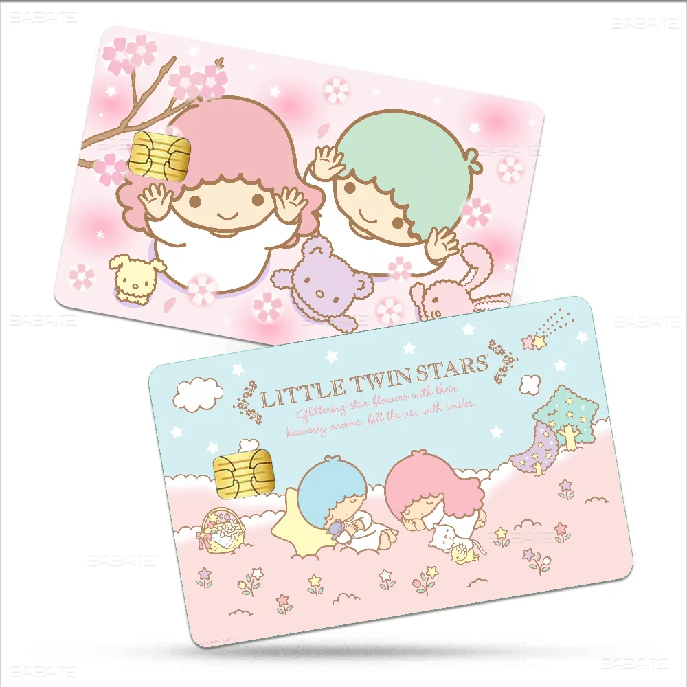 L-Little T-Twin s-stars Fashion Matte Gold Silver Black Matte Film Skin Sticker Tape for Bank Credit Debit Card
