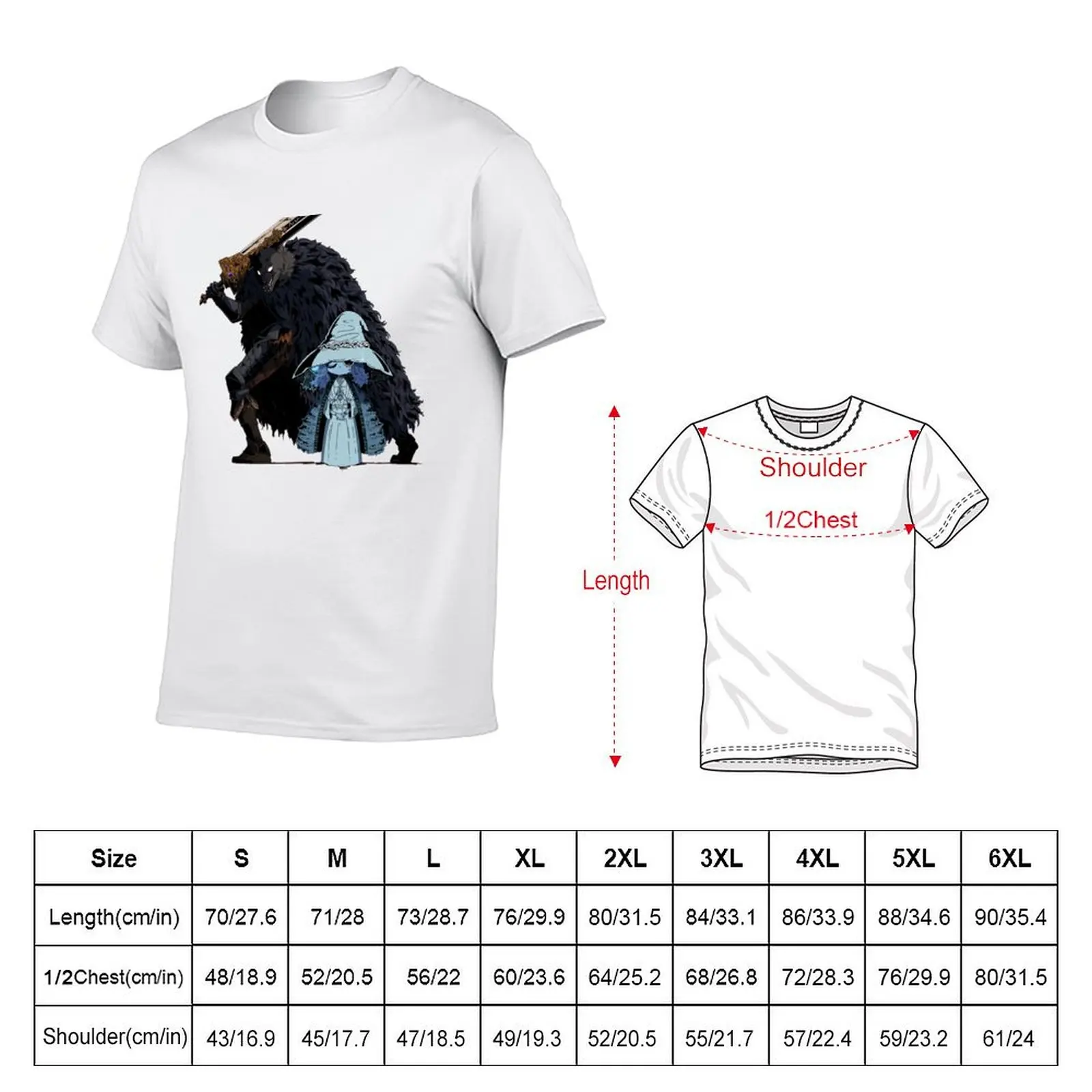 Blaidd Half T-Shirt man t shirt man cotton luxury And t shirts soft designer shirt Cute man for t Ranni Witch The Wolf The