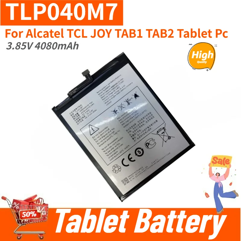 

TLP040M7 High Quality Tablet Battery 3.85V 4080mAh For Alcatel TCL JOY TAB1 TAB2 Tablet Pc Brand New Replacement Battery