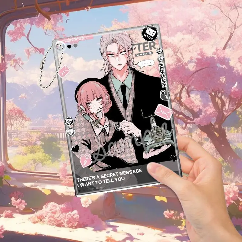 Fall in Love,You False Angels Acrylic Keychain Otogi Katsura Tokitoki Juku Photography Transparent Photo Card Decorative Charm 3