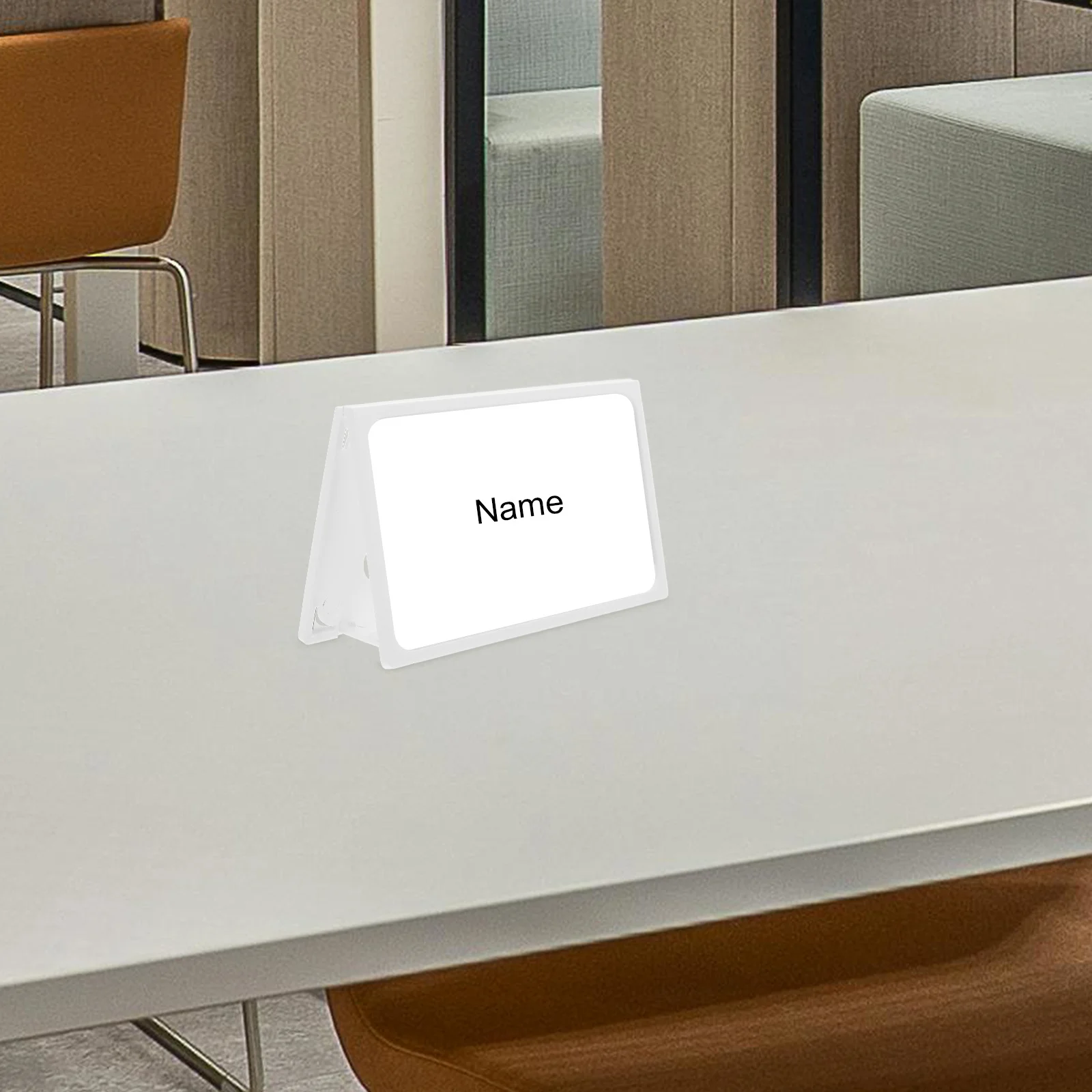 

Clear Sign Holder Tabletop Display Stand Portable Plastic Stands for Office Desk Menu Storage Rack Tabletop Display Stand