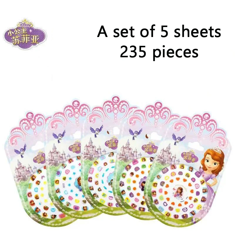 ملصقات أظافر ديزني للأطفال فروزن الأميرة إلسا مينيمي ميكي دمى ملصقات كرتونية ألعاب بنات هدايا عيد الميلاد #2