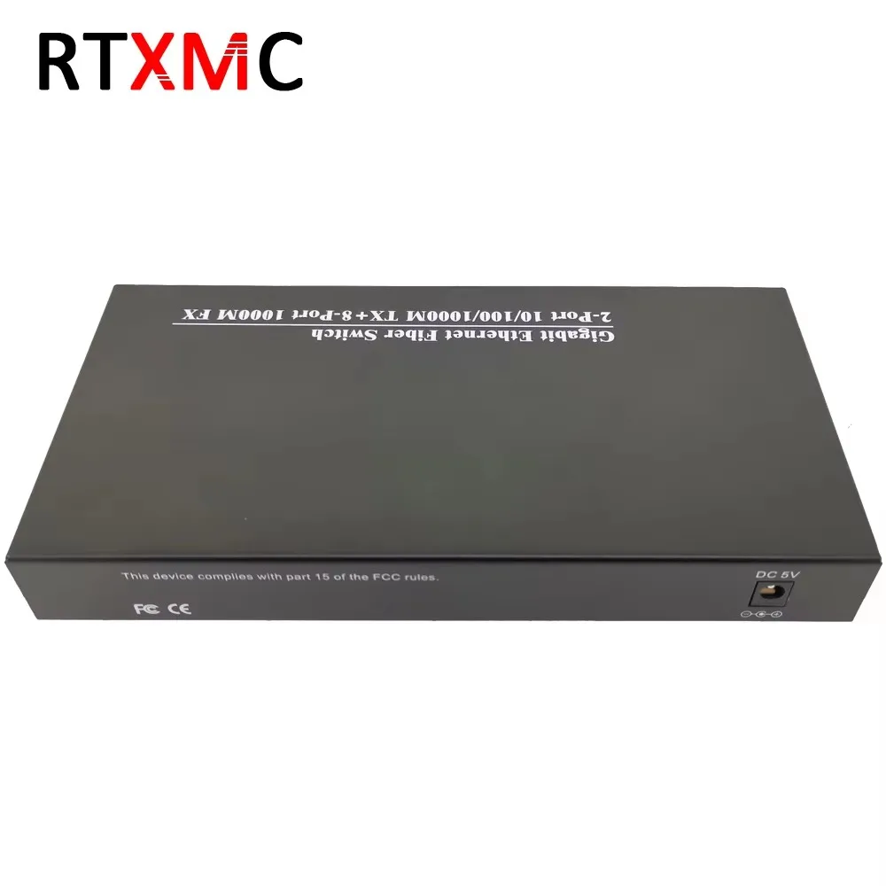 8SFP&2UTP Gigabit Ethernet switch Ethernet Fiber Optical Media Converter 8*SFP and 2*RJ45 Port 10/100/1000M & 8*Port 1.25G SFP view 5