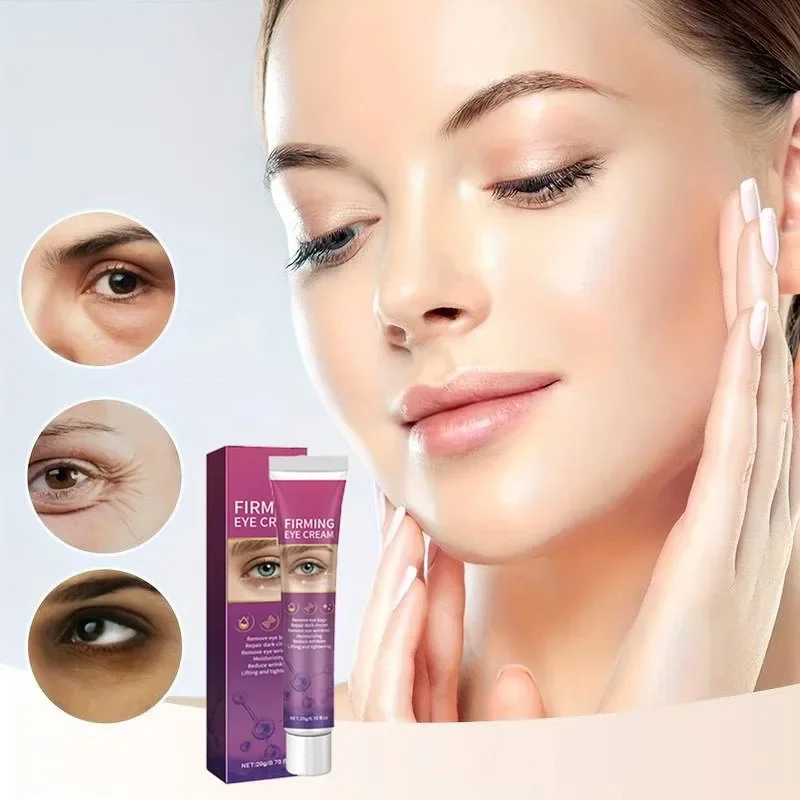 Suero de ojos con cafeína y rodillo para debajo de los ojos, crema para ojeras e hinchazón, Crema para Ojos con cafeína, Bola de masaje de 360 °, Reduce W