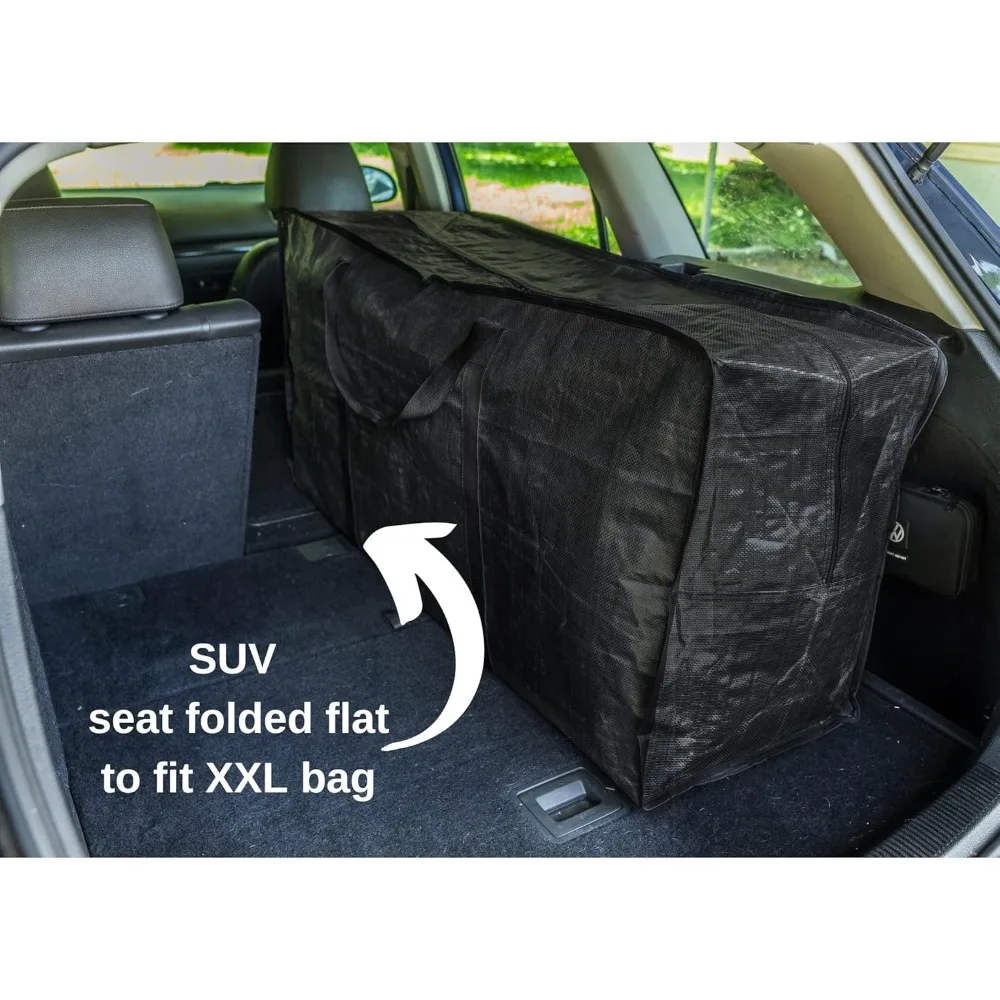 Extra Large Heavy-Duty Storage Bags - 68.5 Gallon XXL Jumbo Reusable Moving Totes with Strong Handles
