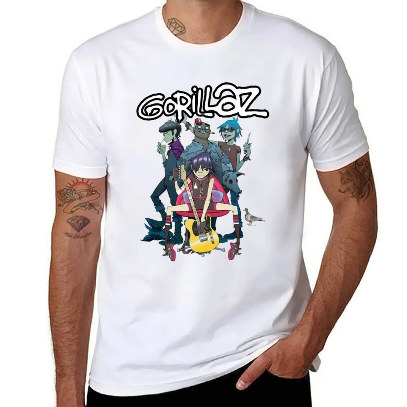 

Copy of new music gorillaz T-Shirt t shirts for man graphic tees man t shirt cotton T-Shirt