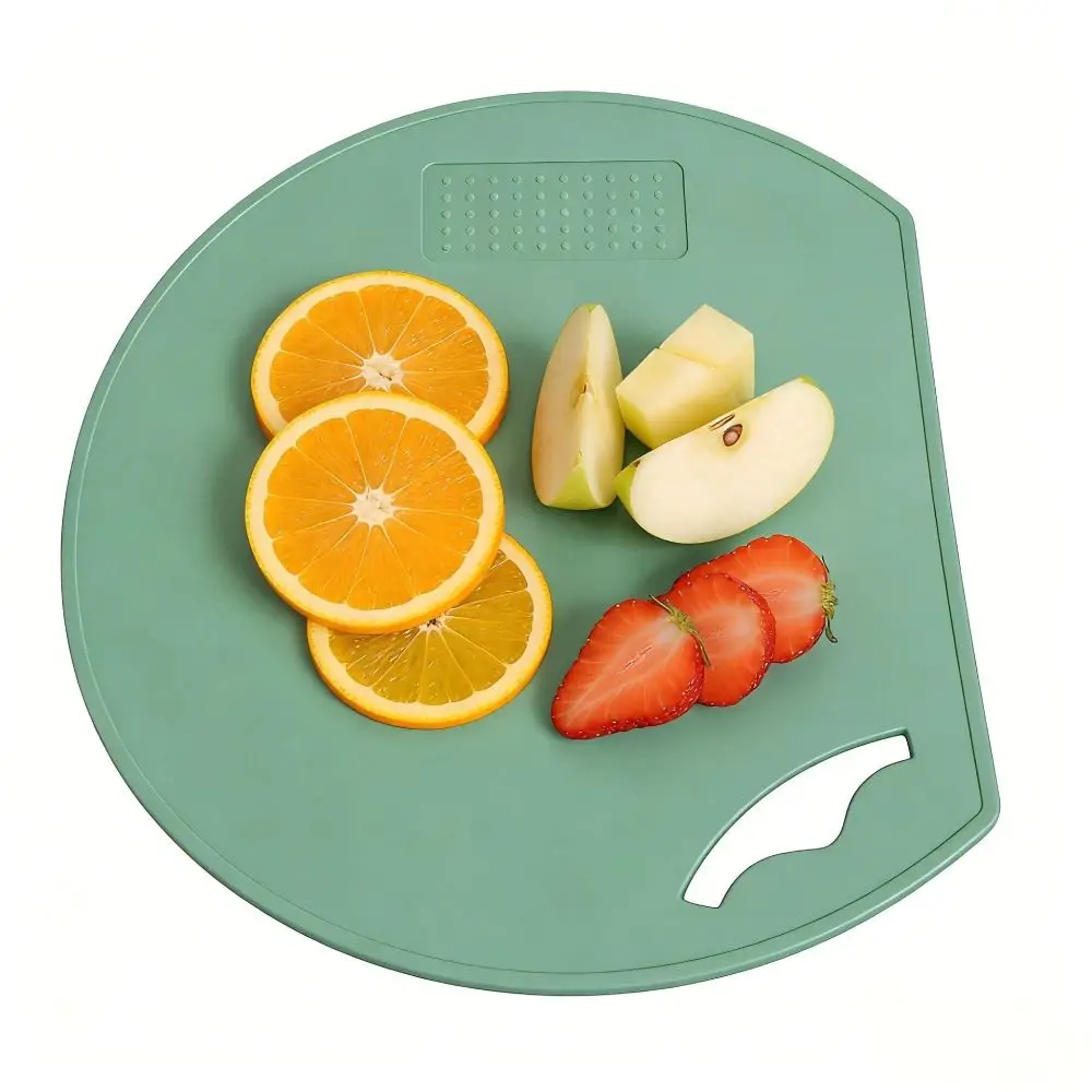 Anti-Bacterial TPU Cutting Board Flexible Food Grade Non-Slip Cutting Mat Anti-Mold with Hanging Hole Kitchen Chopping Block