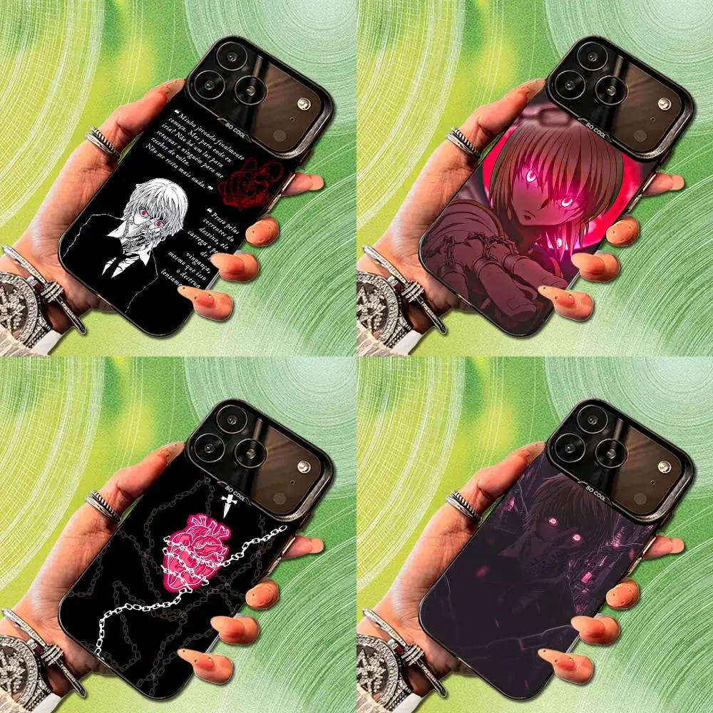 

H-Hunter X Hunter K-Kurapika Phone Case For iPhone 14,17,13,12,11,16,15,Mini,Pro,SE,XS,MAX,Black Matte Silicone Cover