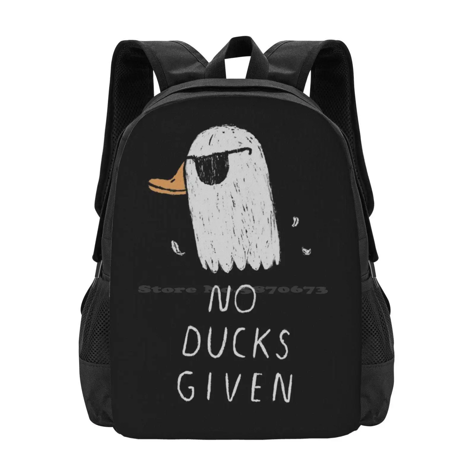 No Ducks Given Pattern Design Bagpack School Bags Duck Pun No Ducks Given Give No Ducks No Given Ducky Duck Feathers Cute