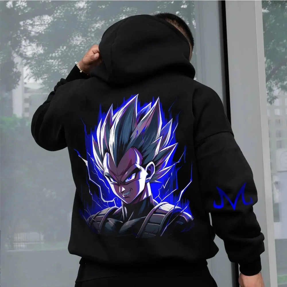 アニメ原宿ドラゴンボール秋冬パーカーストリートウェアメンズ 2025 レトロオーバーサイズ女性のルーズ長袖トップユニセックス Y2k