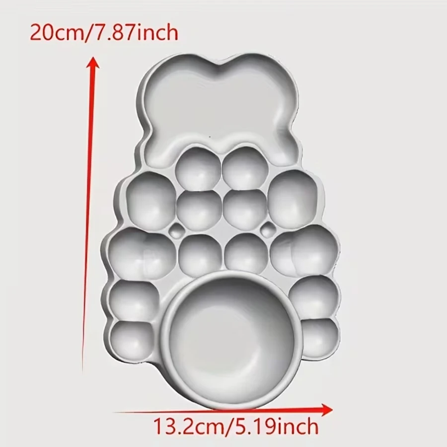 Paleta de pintura acrílica acuarela con rejillas para mezclar colores - imagen 3