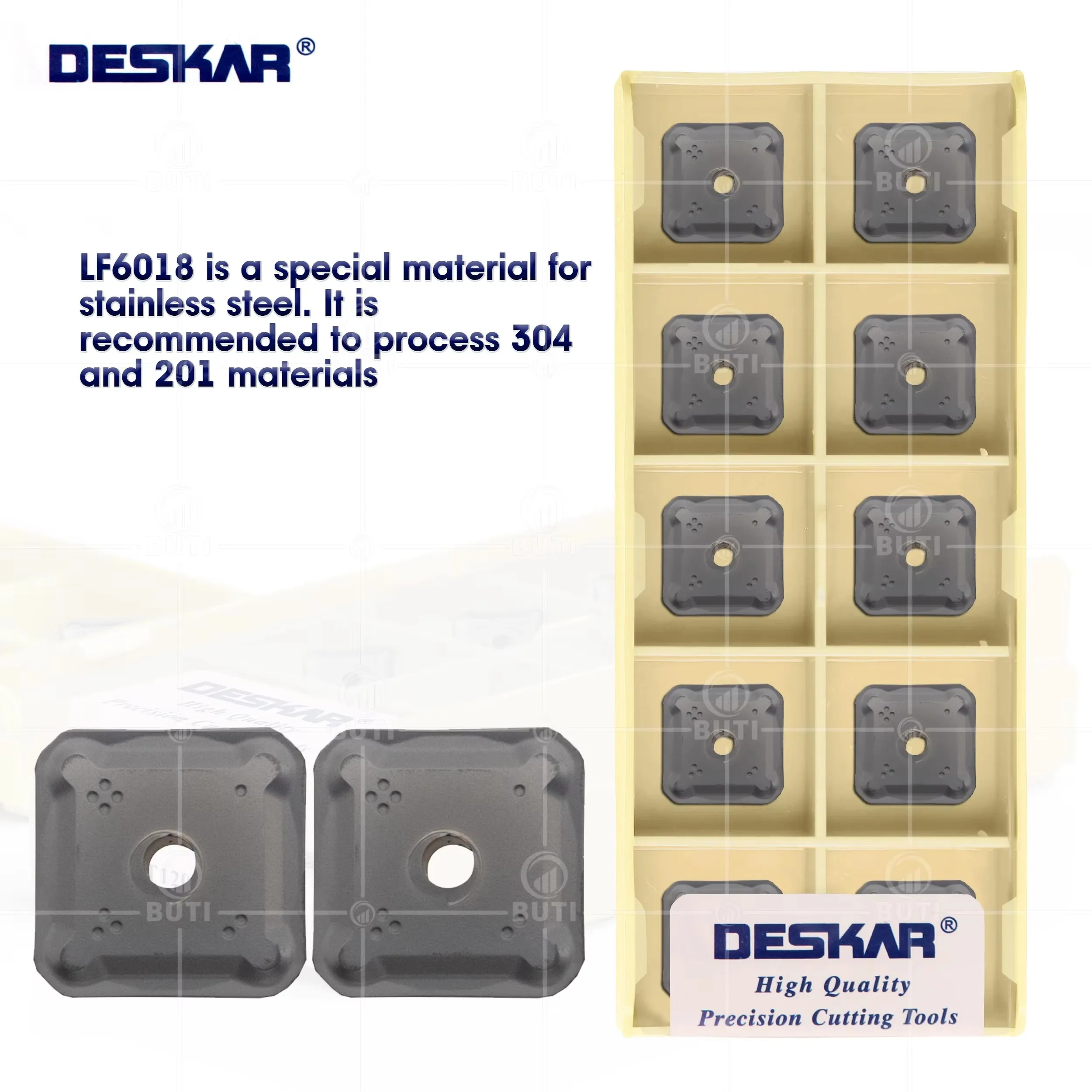 DESKAR 100% Original SEET1203AFEN LF6018 CNC Lathe Milling Turning Tool Carbide Milling Inserts Lathe Cutter For Stainless Steel