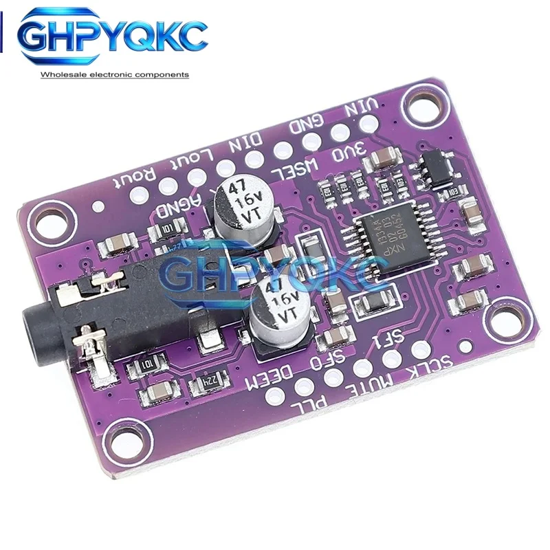 GHPYQKC UDA1334A I2S DAC Module Stereo Audio Decoder Board 3.3V-5V Digital Analog Converter for Arduino