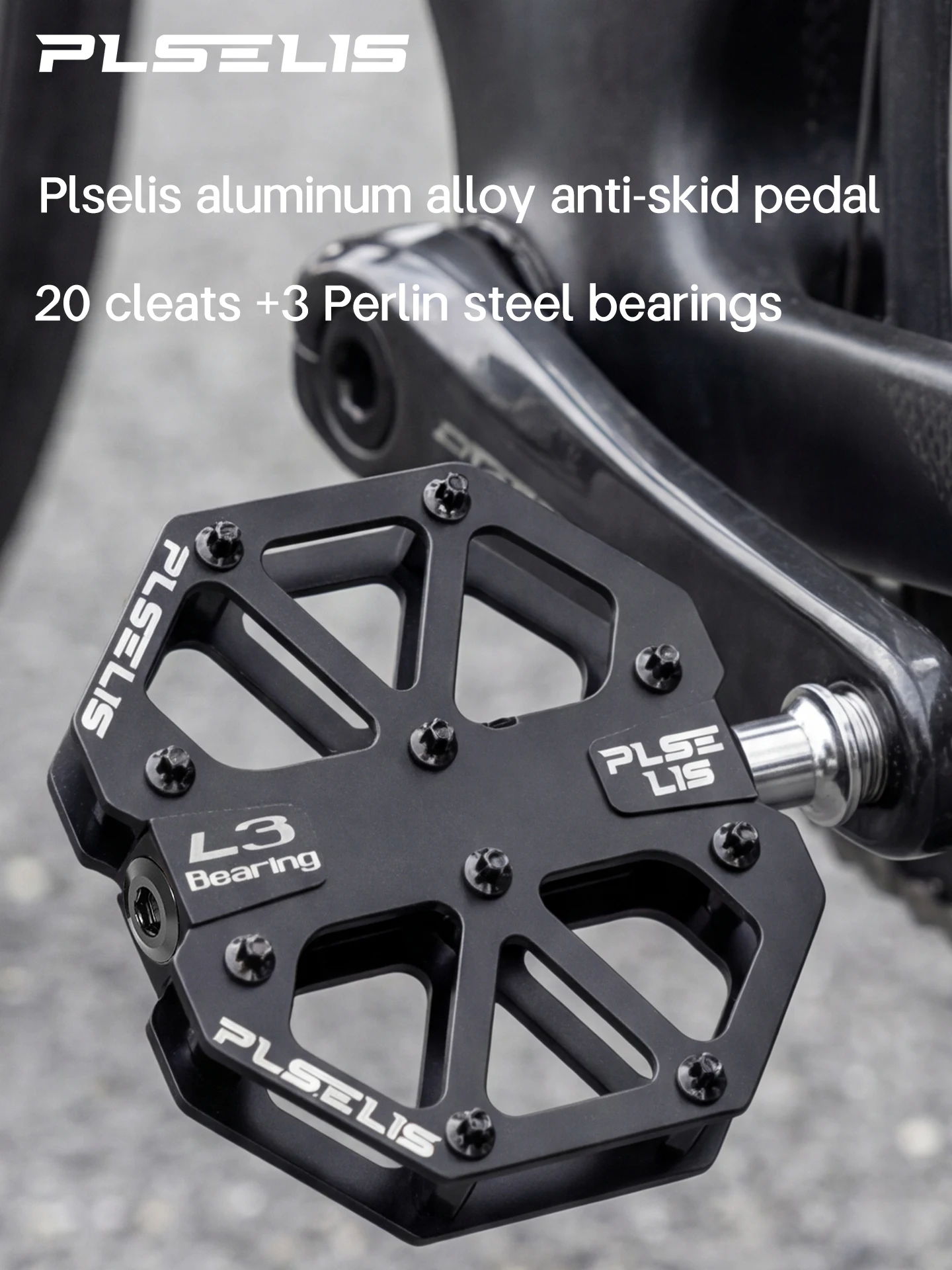 AliExpress plselis Plselis High-Performance Road Bicycle Pedal Aluminum Alloy Chrome Molybdenum Steel Light Professional Anti-Skid Pedal