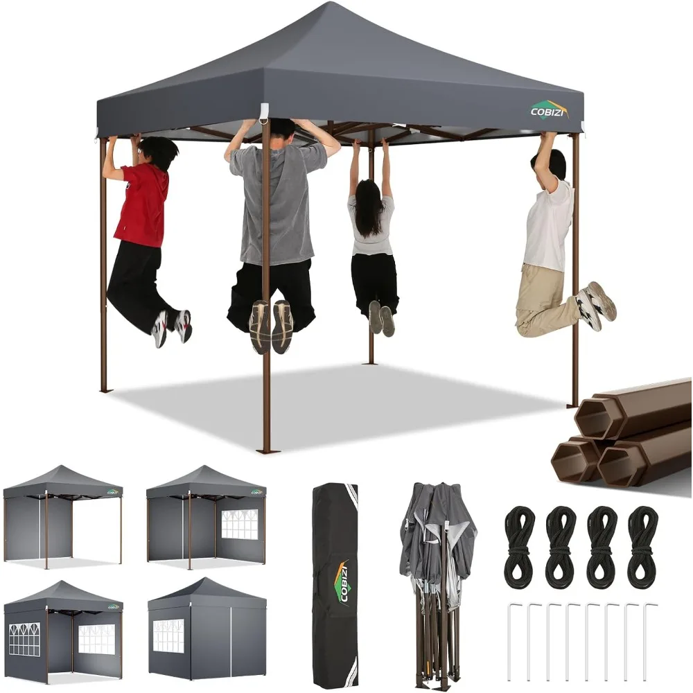 

Heavy-Duty 10x10 Pop-Up Canopy Tent with 4 Sidewalls for Outdoor Events and All-Weather Protection