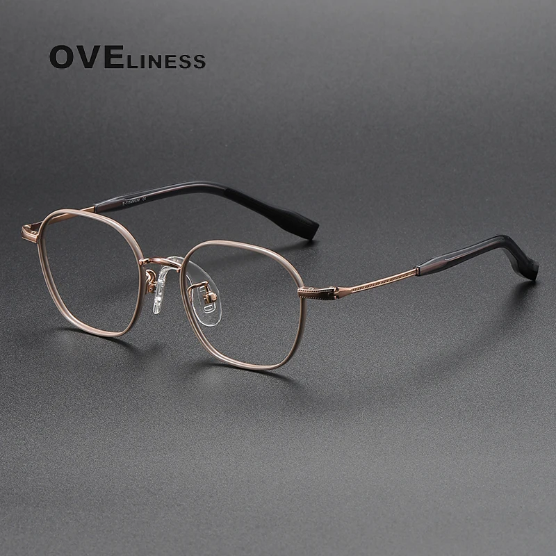 

New Retro Pure Titanium Eyeglasses Frames Girls boys childrenUltra Light Optical frame Frame Female eyewear