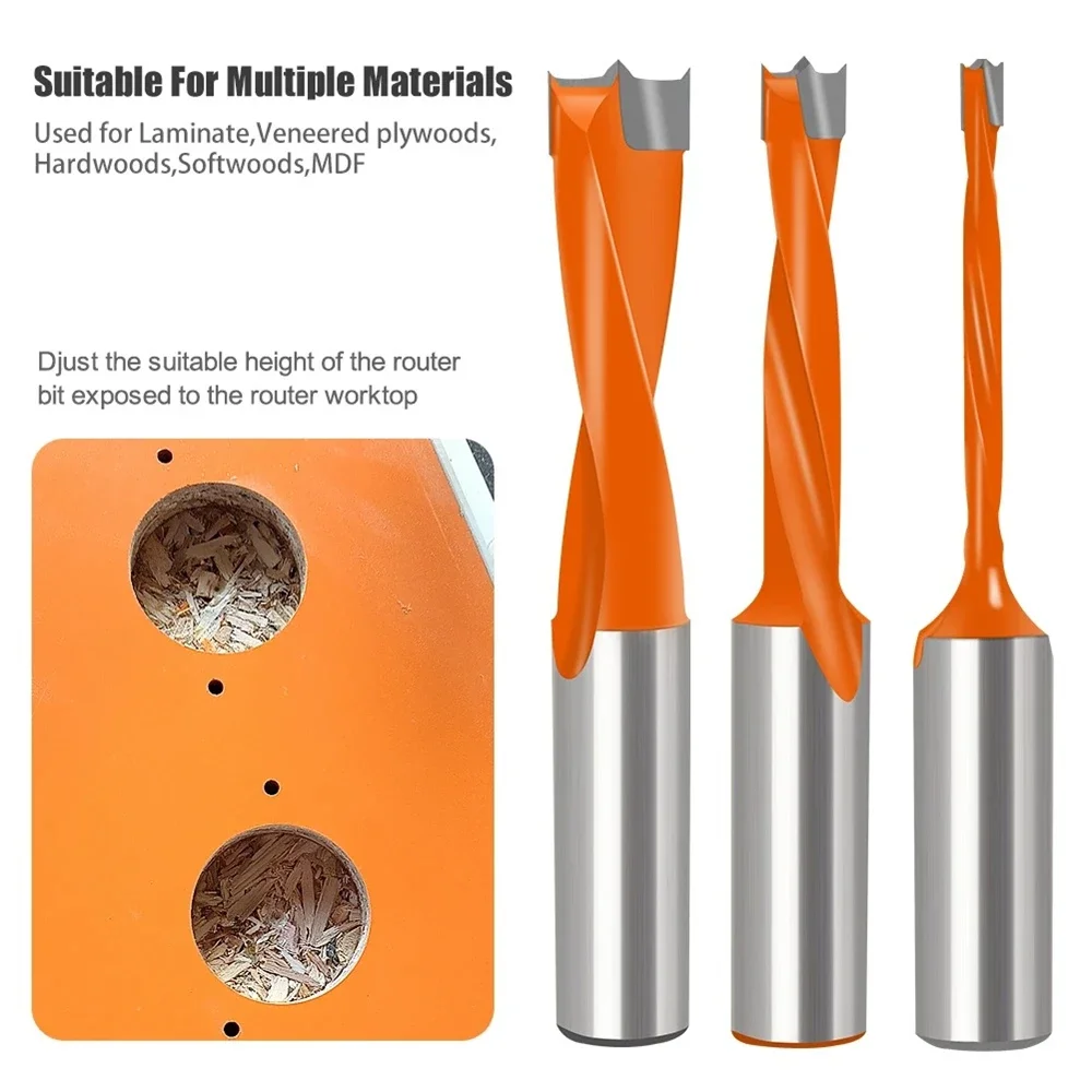 Woodworking Machine Row Drill Forward Turn Reverse Alloy Woodworking Bit Openers 3-in-1 Hinge Tungsten Steel Bit