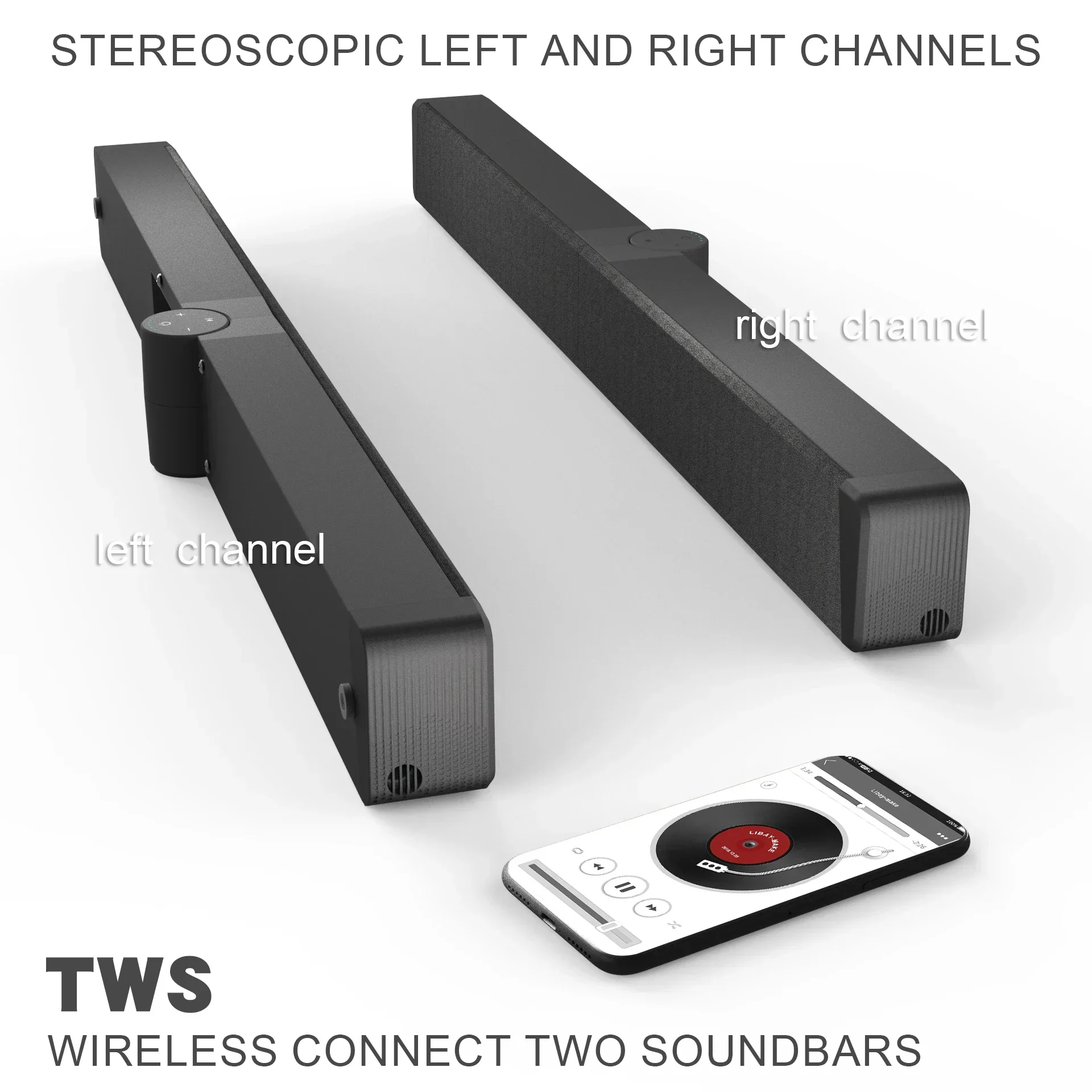 TV Sound Bar BT 5.1 Wireless Speakers with FM Collapsible Soundbar Home Theater Surround Sound System TF Card/Aux/RCA