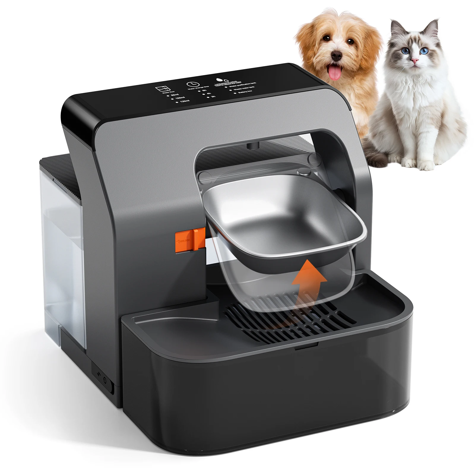 Factory Direct 2026 3.2L Smart Dump Pet Water Dispenser Remote Control Automatic Wireless Water Drinker Cat Water Feeder Kitten