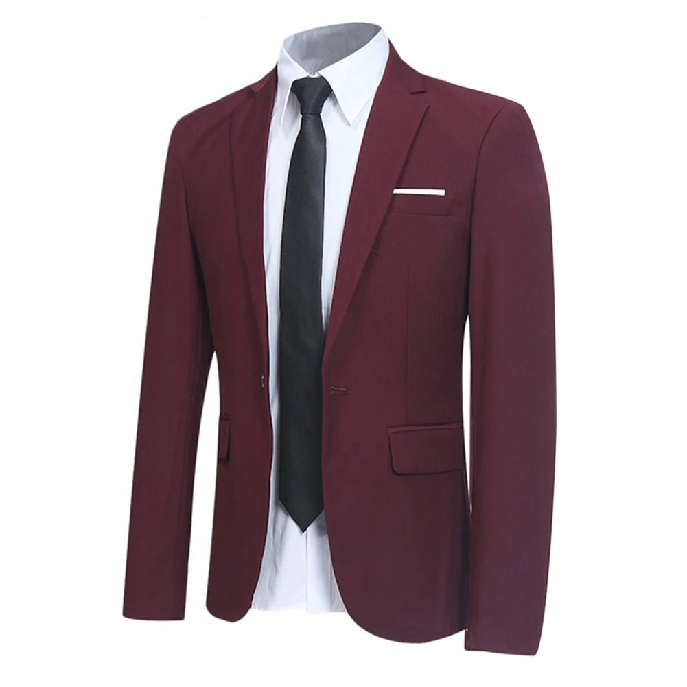 

Business Suit Gentleman Suit Black Mens Trendy Suit Casual Style Daily Commuting Wear Polyester Fabric S-3XL Size
