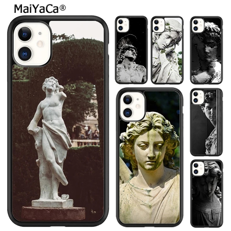 MaiYaCa Vintage Plaster Statue David aesthetic Art Phone Case For iPhone 16 15 14 plus XR XS 11 12 13 pro max coque