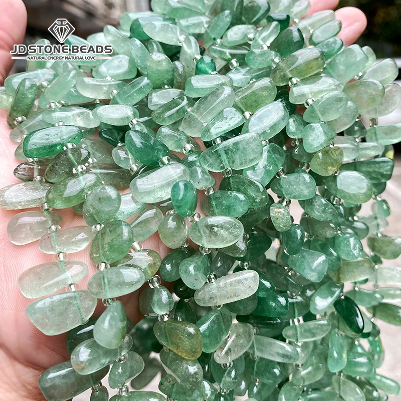 

15x7 мм натуральный камень зеленый клубничный кварц в форме зубов бусина свободная разделительная гравийная бусина для изготовления ювелирных изделий DIY браслет ожерелье
