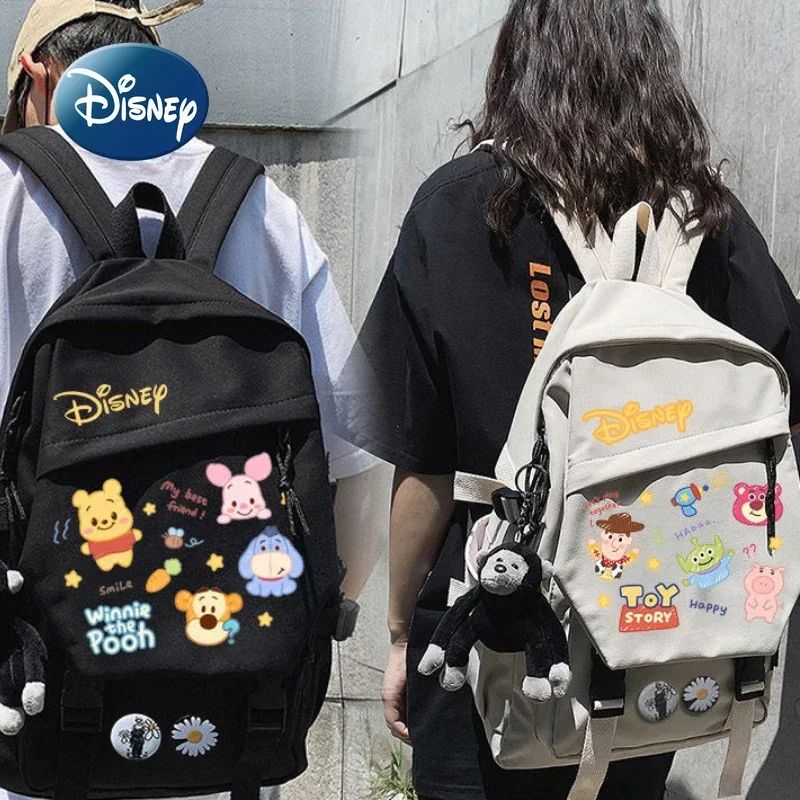 Disney New Fashion Backpack Luxury Brand Cartoon Men and Women Backpack Large Capacity Leisure Travel Backpack High Quality