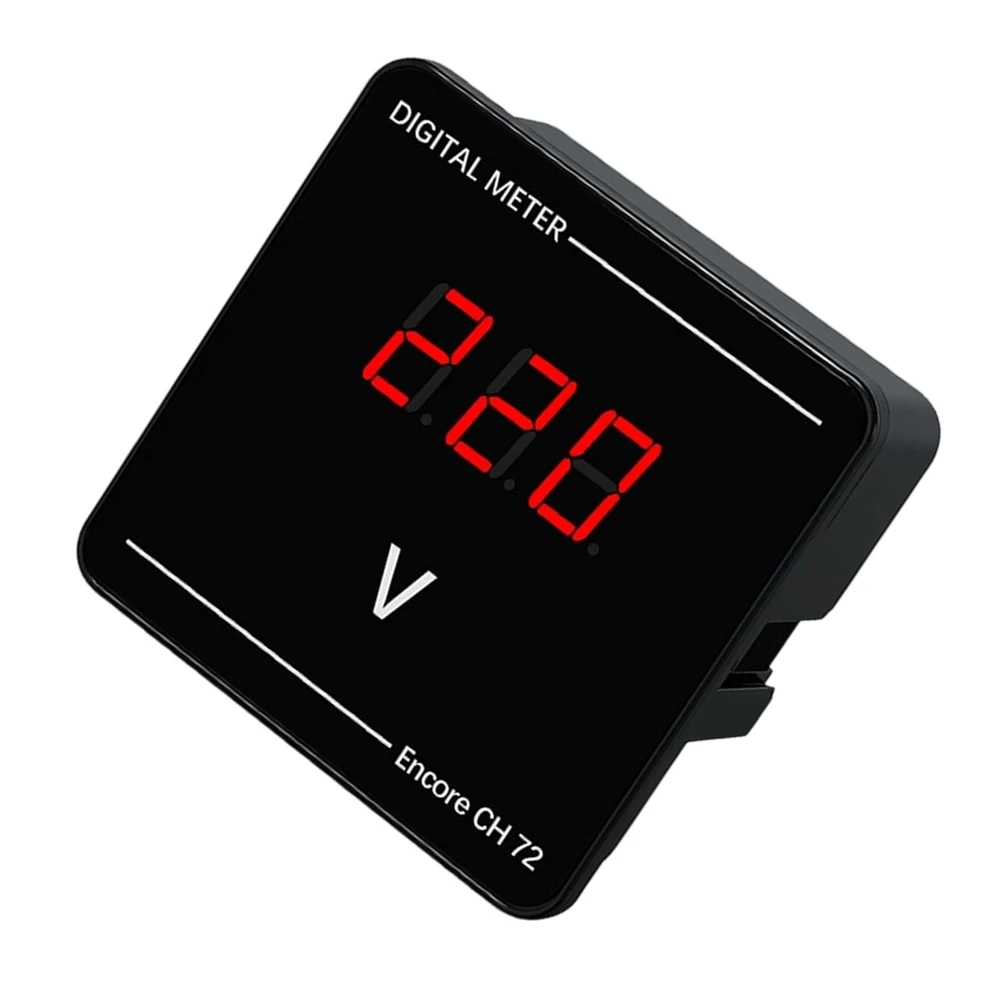 72 mm x 72 mm Digital AC Voltage Current and Frequency Meter with Wide Input Voltage Range 220V to 380V and Precision Readings