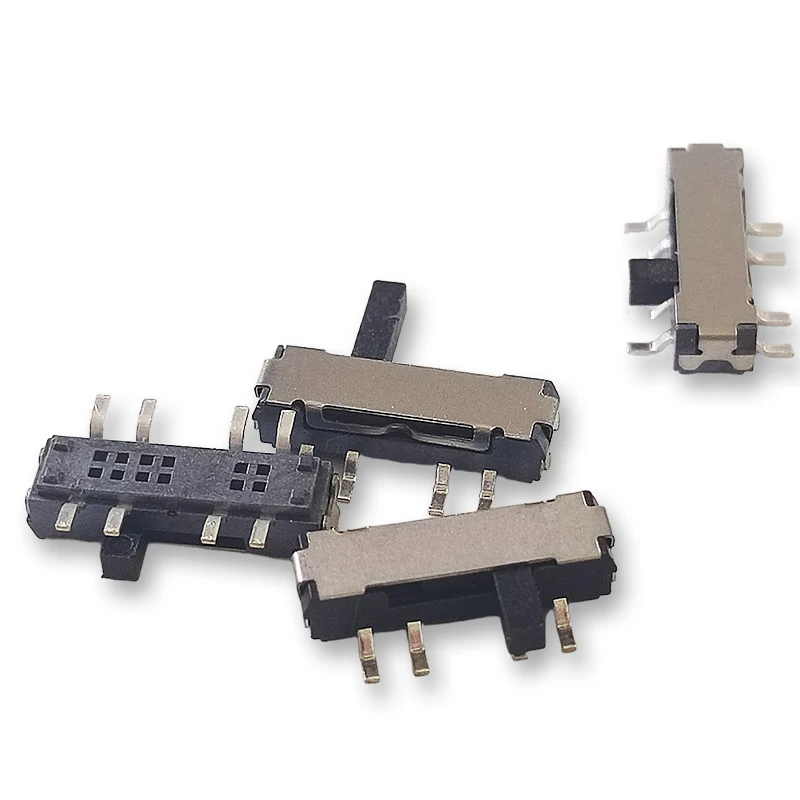 20PCS MSKT-23D20 Mini Toggle Switch Horizontal Patch Handle Height 2H-5H 8 Pin Patch Sliding 3-Position Side Micro Motion Switch