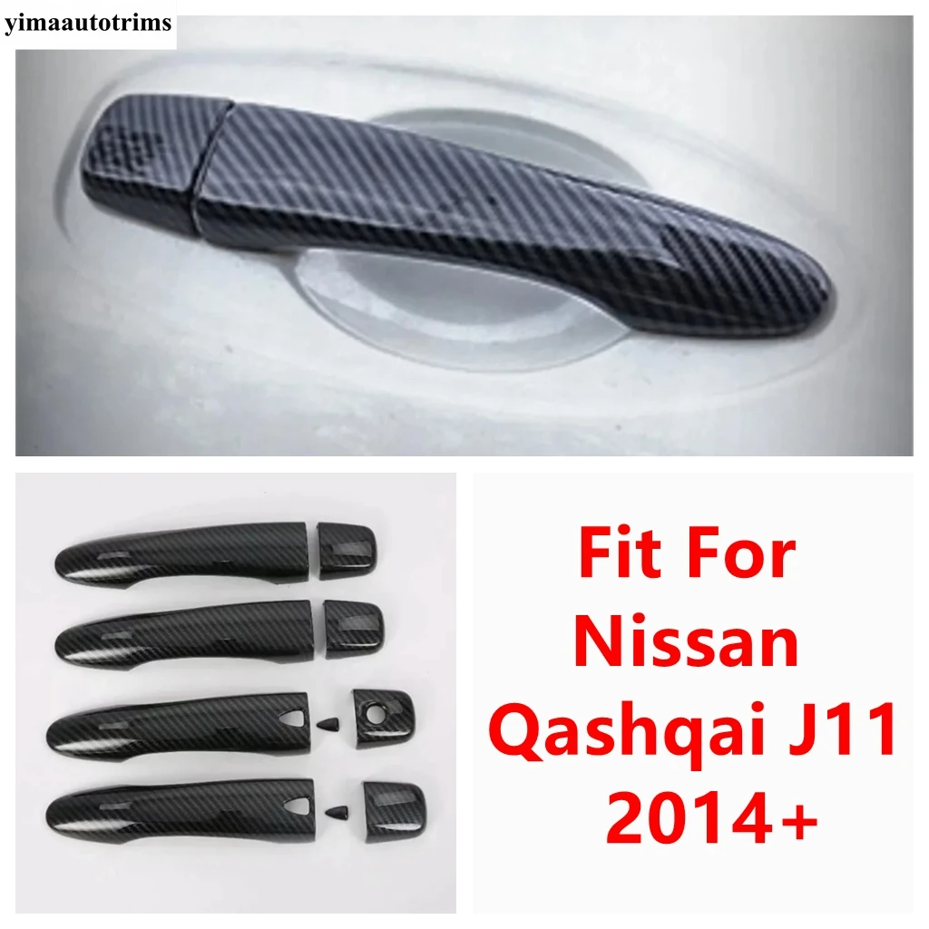 

Car Outside Door Handle Protection Decoration Cover Trim For Nissan Qashqai J11 2014 - 2020 ABS Carbon Fiber Look Accessories