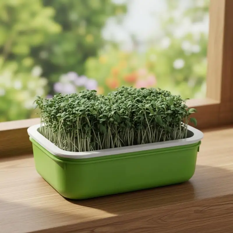 1Pcs High Capacity Sprouting Tray Double Layer Pot Grid for Indoor Seed Germination