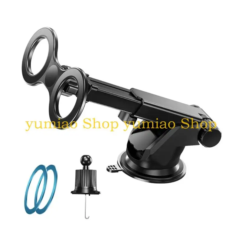 587B 360 Degree Rotating Double Car Phone Holder for Dashboard or Vent Mount Featuring Strong Hold Drop Resistant Feature