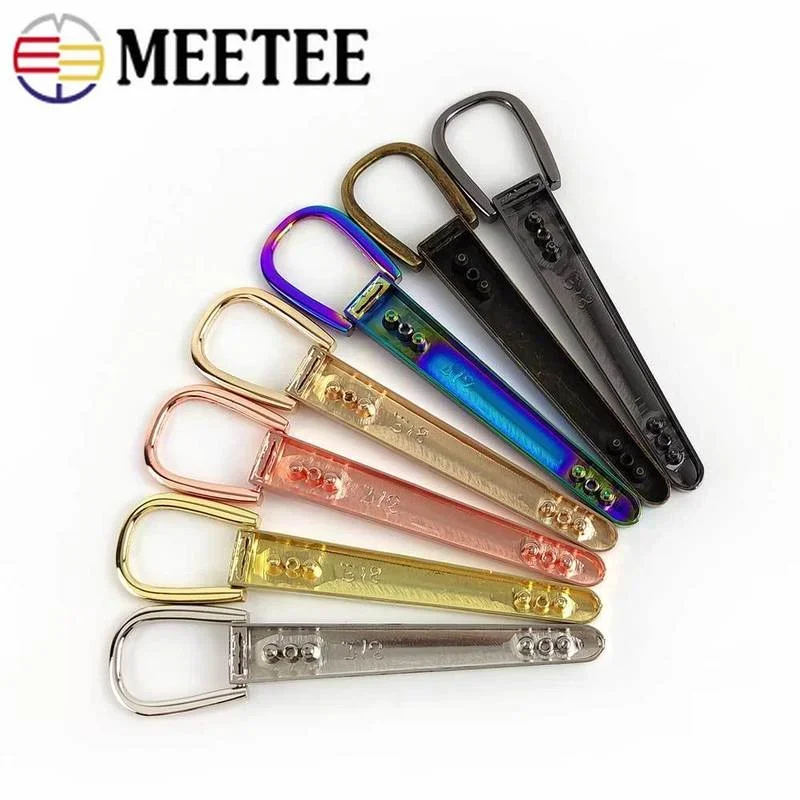 2/4/10Pcs Meetee Bag Handle Strap Metal Belt Buckles Decorative Buckle Handbag Hanger Connector DIY Hardware Leather Accessories